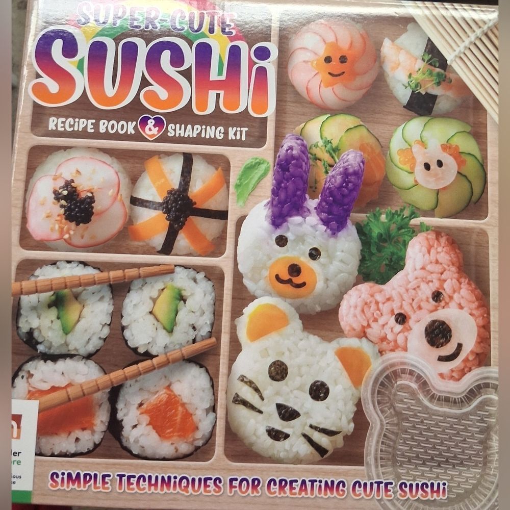 New Super Cute Sushi Recipe Book & Shaping Kit